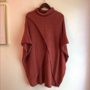 Deep mauve cape sweater